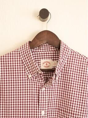 Brooks Brothers Red Fleece Gingham Button-Down Shirt